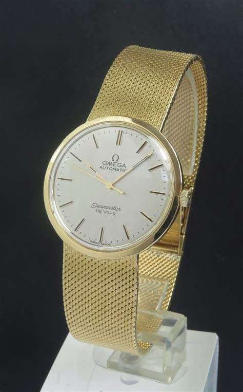 omega watches men gold|omega 18k gold men's watch.